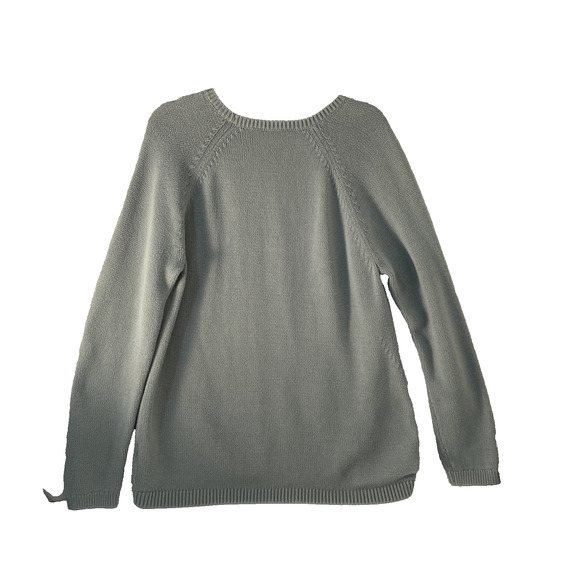 Rock & Republic Women's Knit Sweater XL Long Sleeve Green Crew Neck - Picture 4 of 7